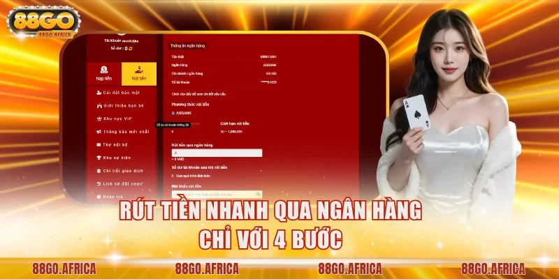 Rút tiền nhanh qua ngân hàng chỉ với 4 bước
